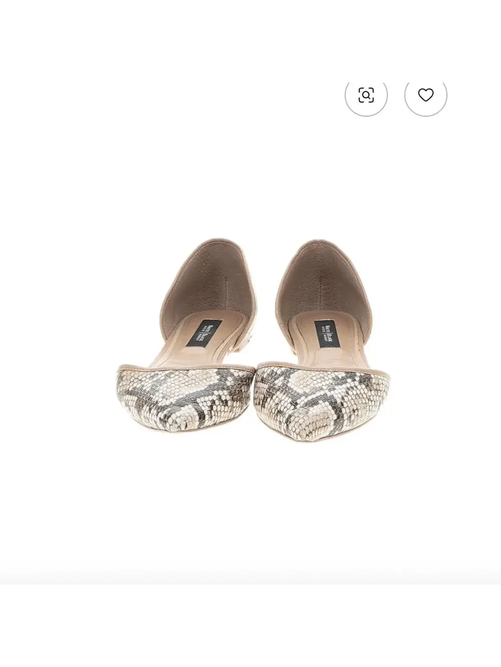 White House Black Market Tan Snake Print Flats Size 6.5